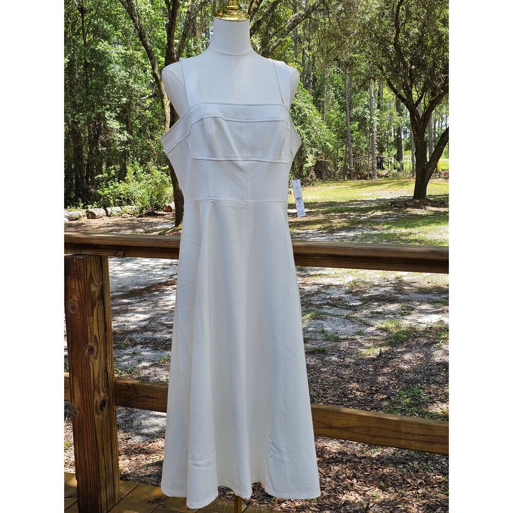 NWT DKNY Ivory Square Bridal Coquette Old Money Midi 12 - Picture 3 of 8